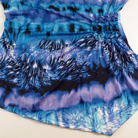 Passports Sleeveless Tie-Dye Dress Blouse Large - Picture 3 of 9
